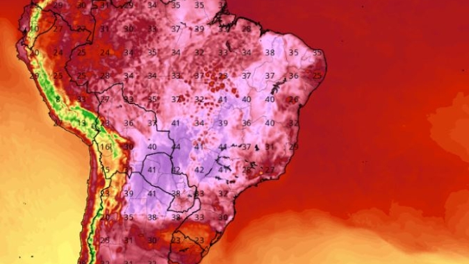 Nem o Sul vai escapar: Brasil vai voltar a pegar fogo com temperaturas podendo ultrapassar os 40ºC