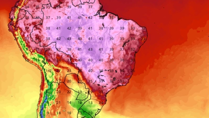 Muito quente: Massa de ar seco ganha força e temperaturas podem chegar a 43ºC no Centro-Oeste