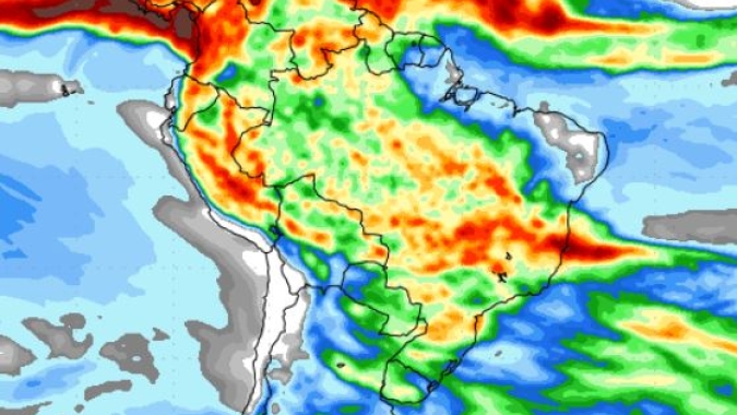 Modelos mantêm a previsão de muita chuva pelo BR e umidade começa a retornar ao Matopiba