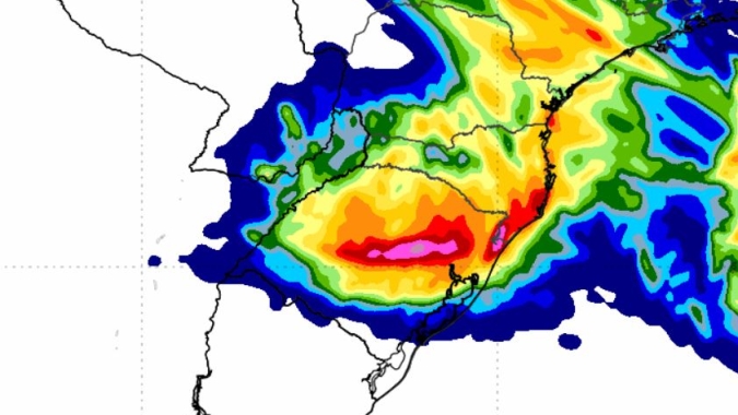 Ciclone extratropical traz muita chuva e coloca Sul do Brasil em alerta nesta 5ª feira