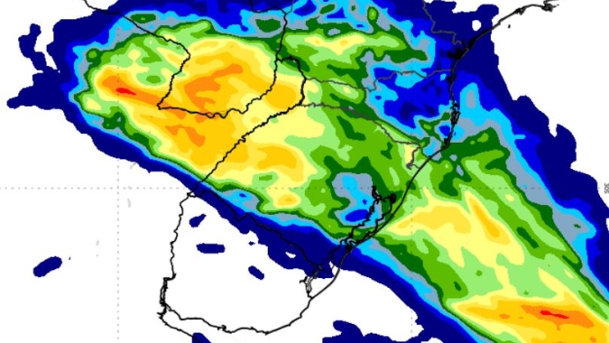 Novo ciclone extratropical vai levar nova rodada de chuva para o Sul do Brasil