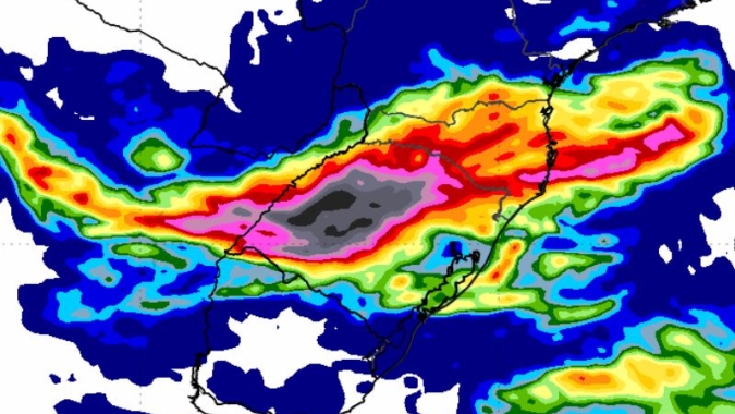 Novo alerta no Sul: Estados podem ter mais de 150mm de chuva neste início de semana