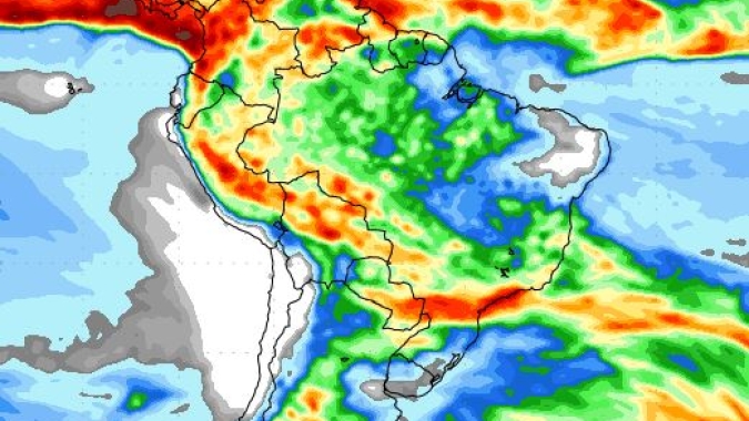 Previsão do tempo: NOAA mostra boas chuvas para parte do país a partir do dia 30