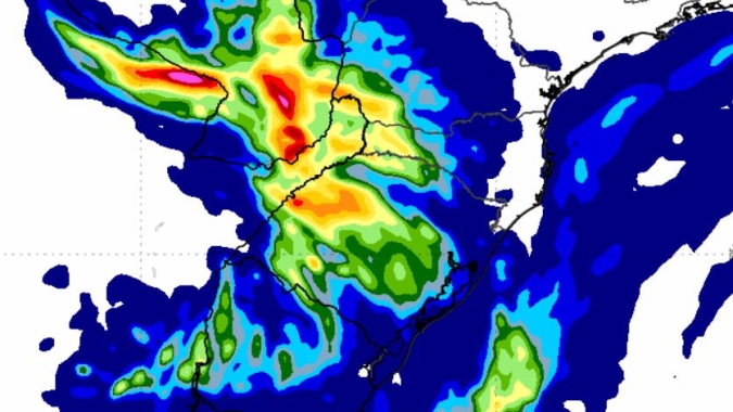 Última semana de abril terá nova rodada de chuvas no Sul do Brasil