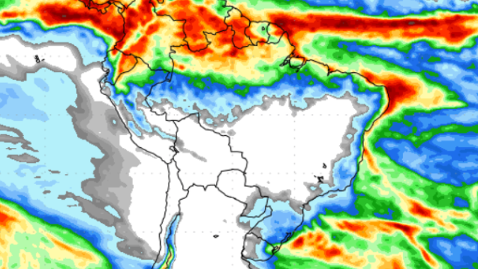 NOAA prevê que chuvas darão trégua em todo o Brasil nos próximos 15 dias