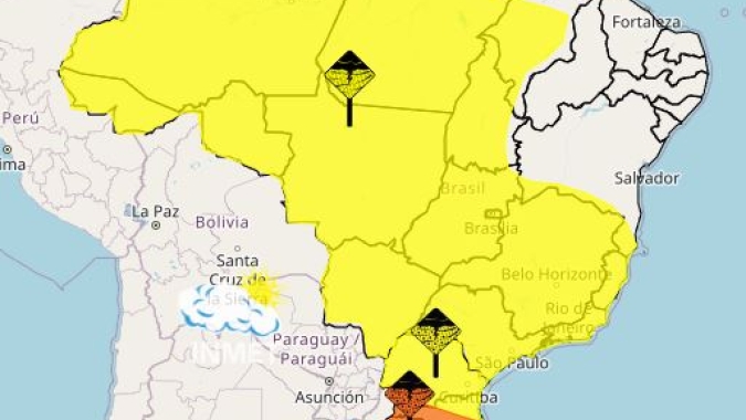 Inmet alerta: Última sexta-feira do ano com chuvas intensas espalhadas por todo Brasil