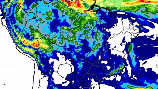 Rodada de chuva começa a chegar no Sul do Brasil e previsão indica risco de queda de granizo nesta 5ª feira