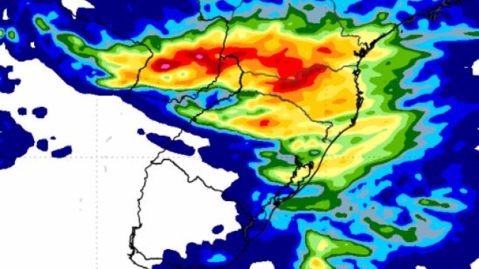 Final de semana tem previsão de muita chuva no Sul do Brasil
