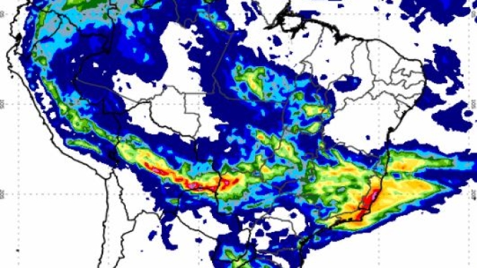 Semana começa com muita chuva pelo Brasil e com estado de alerta no Sul e Sudeste