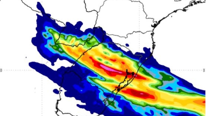 Chuvas retornam com muita intensidade para o RS e Inmet emite alerta amarelo para tempestade