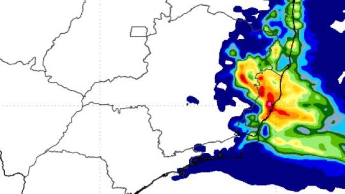 Inmet alerta para chuvas intensas em parte do Sudeste do Brasil nesta 2ª feira