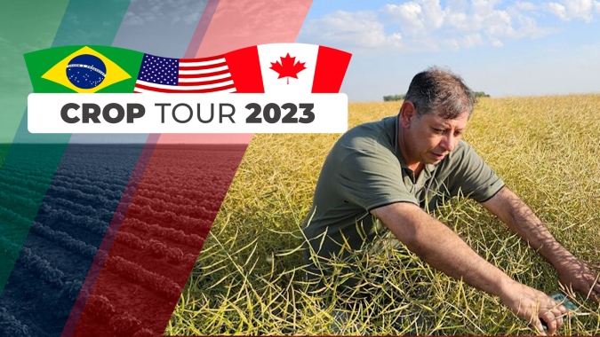 Começou o Crop Tour Labhoro + Notícias Agrícolas! 1ª parada: campos de trigo e colza no Canadá