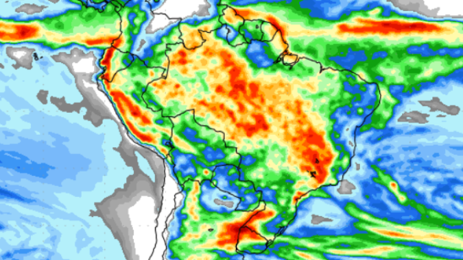 ZCAS perde força, mas NOAA prevê a permanência das chuvas no Centro-Norte do Brasil