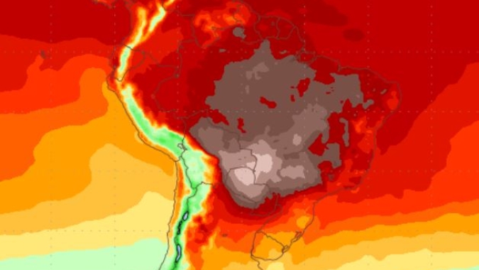 NOAA: Próximos 7 dias serão sem chuva e com altas temperaturas em quase todo Brasil