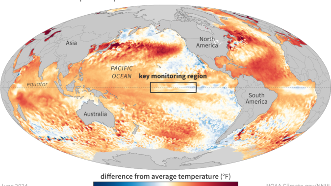 NOAA atualiza para 70% a probabilidade de La Niña entre agosto e outubro deste ano