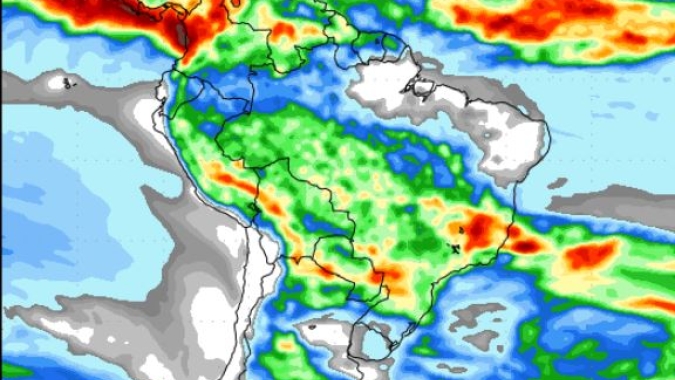 Bloqueio deve começar a perder força no dia 8: NOAA indica chuva mais abrangente para todo o Brasil Central