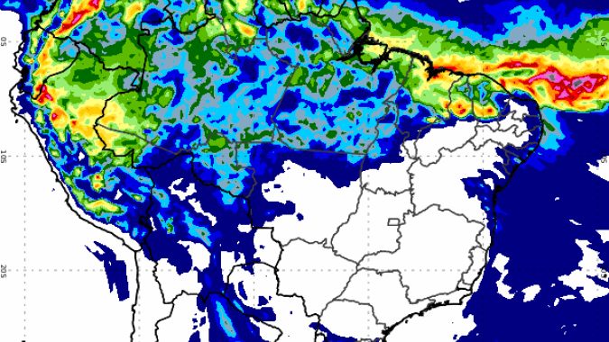 Inmet: Tempo seco no Centro-Oeste, chuvas intensas no Norte e Nordeste e queda das temperaturas no Sul do Brasil