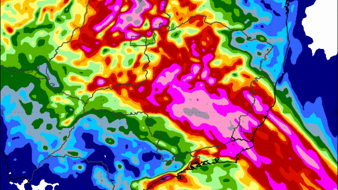 Inmet alerta para chuva superior a 100mm em Minas Gerais e em áreas de café na Zona da Mata