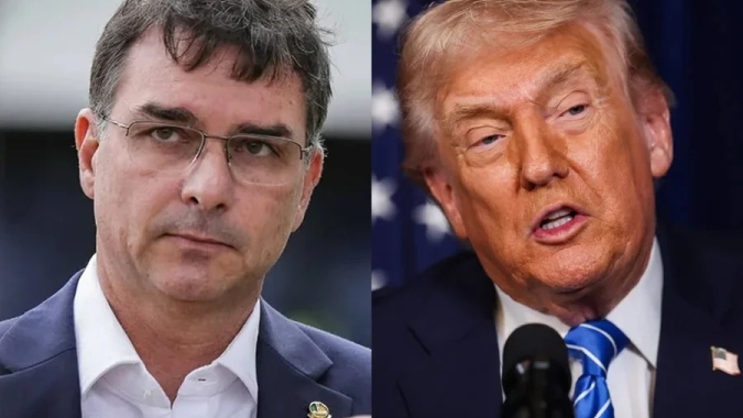 Flávio Bolsonaro chega a Washington com expectativa de reunião com Trump