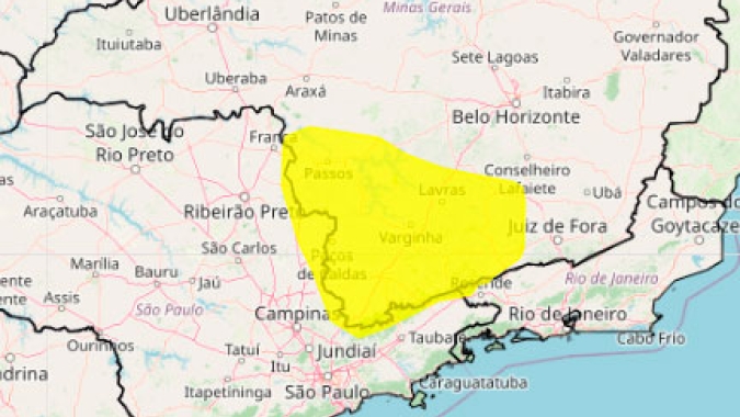 Inmet alerta para risco de geadas no sul de Minas Gerais na madrugada desta quarta-feira (30)