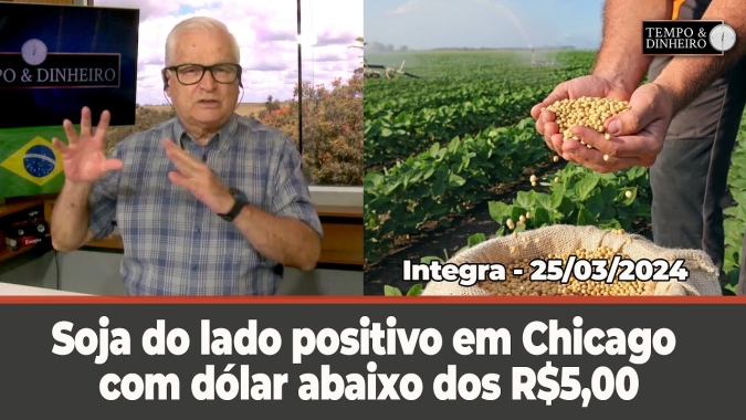 Soja do lado positivo em Chicago com dólar abaixo dos R$5,00.Chuvas intensas