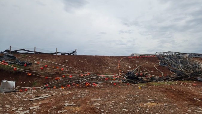 Temporal provoca destruição e prejuízos à produção animal no Oeste do Paraná