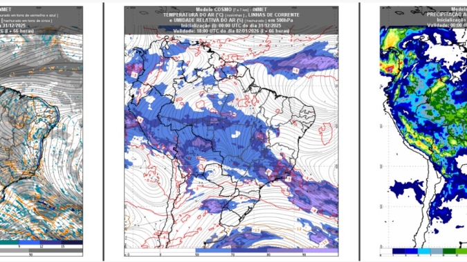Primeiro episódio de ZCAS de 2026 trará chuvas persistentes e volumes elevados