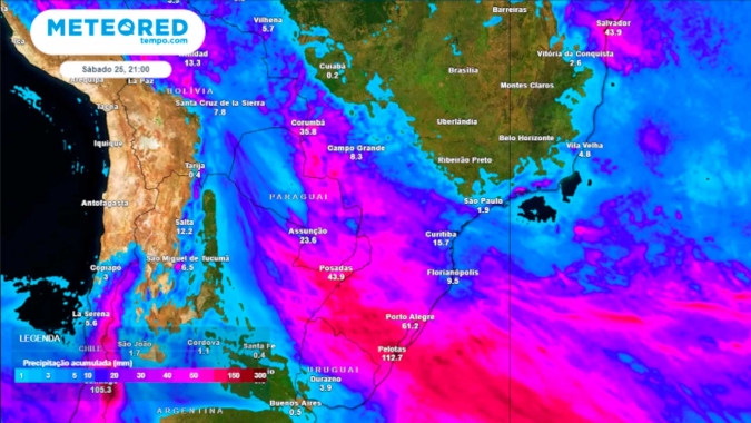 Nova frente fria avança pelo Sul do Brasil e leva mais chuva para o RS; bloqueio atmosférico na região Central pode começar a perder força