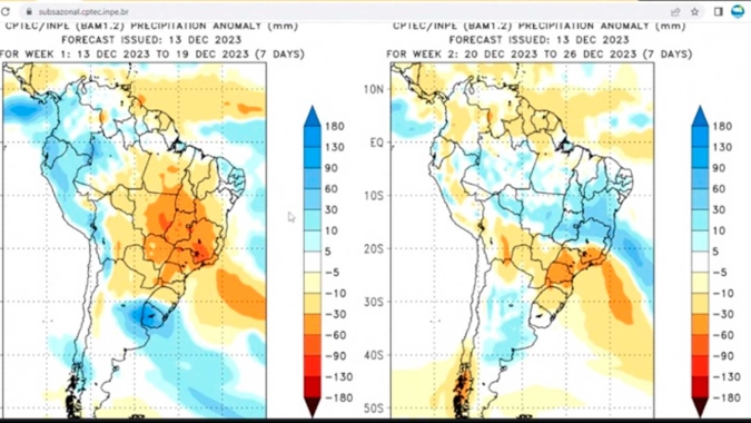 Chuvas estão de volta com bons volumes previstos para o Centro Norte do país a partir da quarta-feira(20)