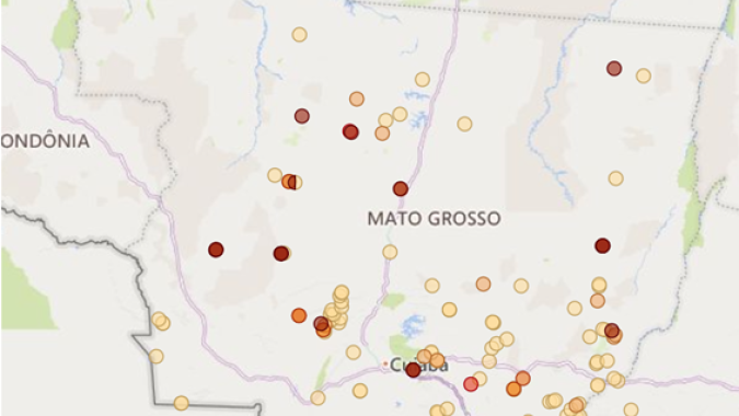 Site do Indea disponibiliza mapa da dispersão da ferrugem asiática no MT
