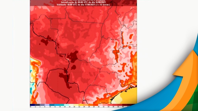 Previsão indica clima seco e temperaturas elevadas para quase todo o país ao longo desta semana; umidade relativa do ar ficará baixa