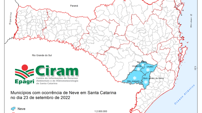 Primeira madrugada de primavera com neve no Planalto Sul