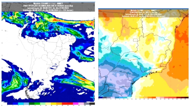 Chuvas dão uma trégua em grande parte do Brasil, inclusive no RS, enquanto temperaturas caem na metade Sul do pais