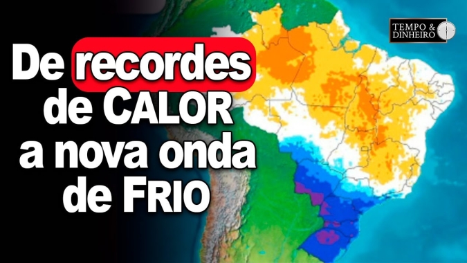 Ar seco com clima de deserto em várias regiões do País com chuvas concentradas no RS