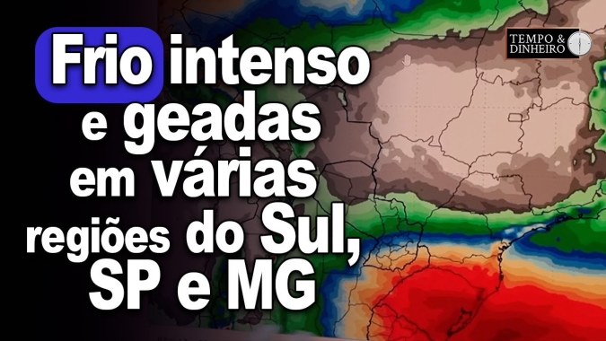 Frio intenso e geadas no Sul, SP e MG com volta das chuvas ao RS, alerta Ronaldo Coutinho