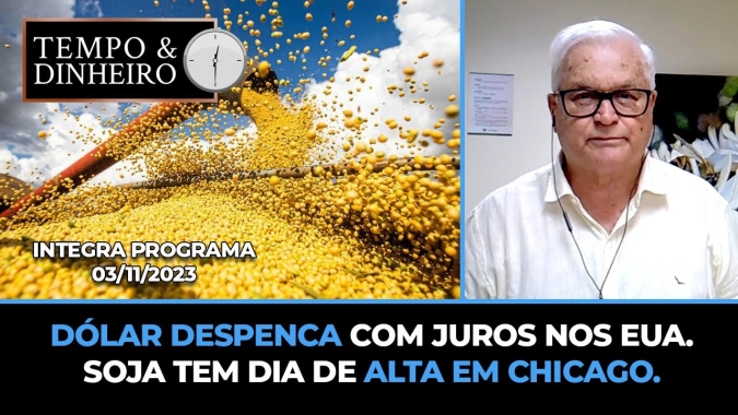 Dólar despenca com juros nos EUA . Soja tem dia de alta em Chicago