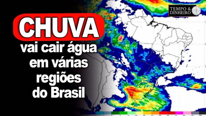 Chuva em várias regiões do País com volumes que chegam a 200 mm no Sudeste
