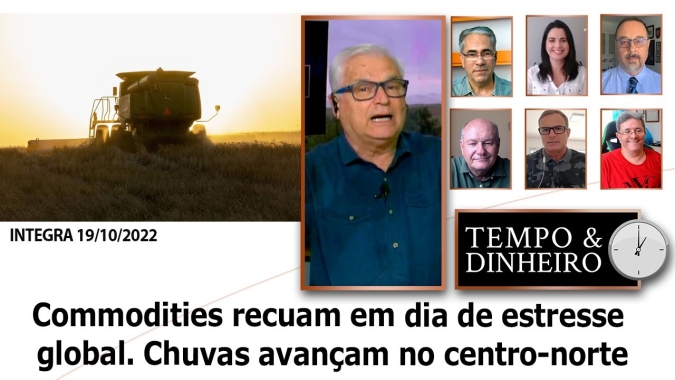 Commodities recuam em dia de estresse global. Chuvas avançam no centro-norte