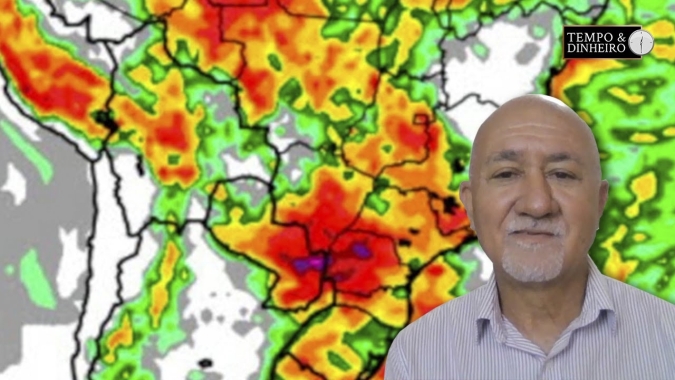 Chuvas intensas no PR, e pancadas de chuva no RS
