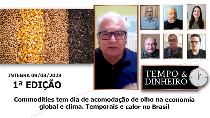 Commodities tem dia de acomodação de olho na economia global e clima. Temporais e calor no Brasil