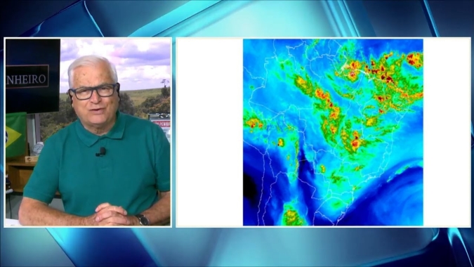 Previsão de chuva intensa acompanhada de raios e ventos na maior parte do País; exceto no RS