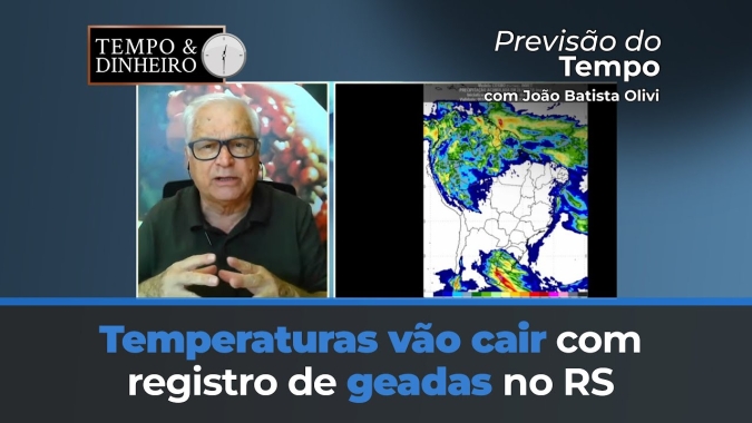 Temperaturas vão cair com registro de geadas no RS. Centro-oeste com ar extremamente seco