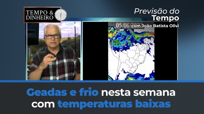 Geadas e frio nesta semana com temperaturas baixas no centro-sul Chuvas ao Norte e faixa leste do NE