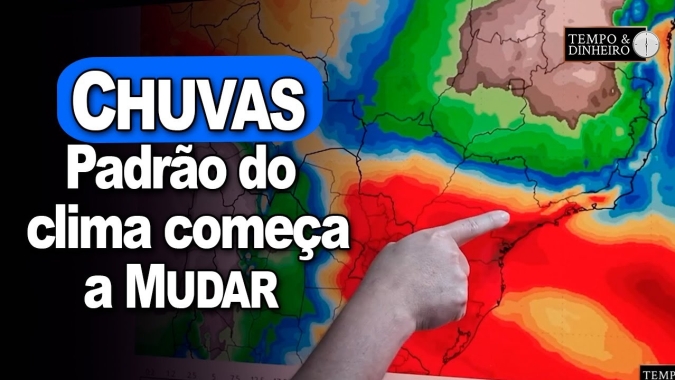 Começa a mudar o padrão do clima no Brasil com chuvas graduais, informa Ronaldo Coutinho