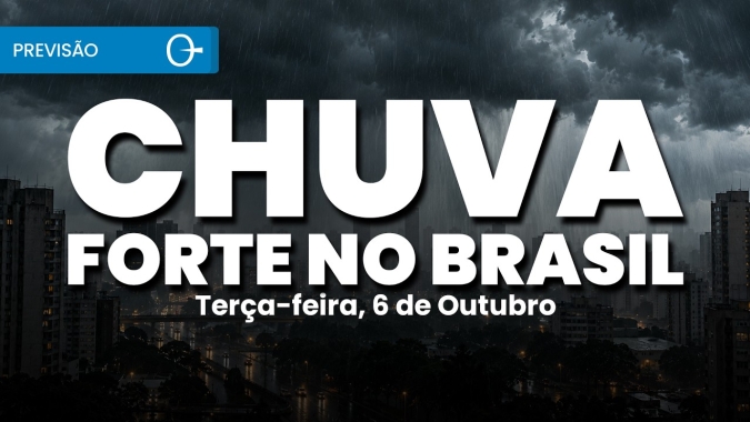 Temporais atingem Sul, Sudeste e Centro-Oeste nesta terça-feira