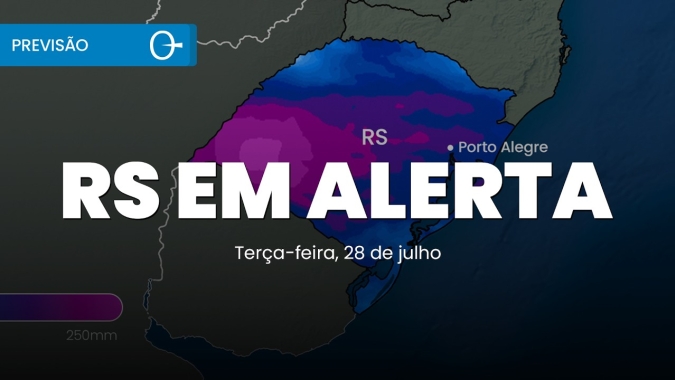 Temporais continuam no RS e frente fria avança nesta semana | Previsão do tempo 28/07/2026