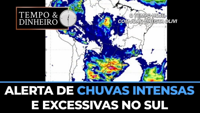 Alerta de chuvas intensas e excessivas no Sul