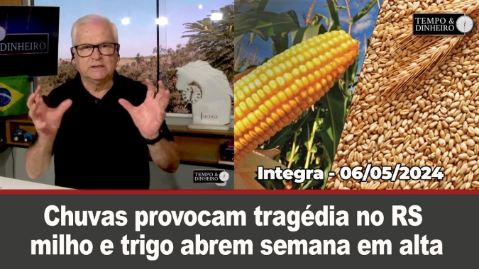 Chuvas provocam tragédia no RS .Temperaturas vão despencar.Soja, milho e trigo abrem semana em alta