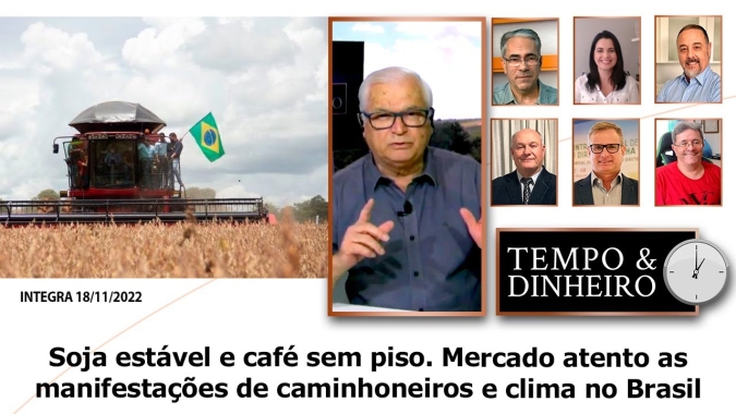 Soja estável e café sem piso. Mercado atento as manifestações de caminhoneiros e clima no Brasi