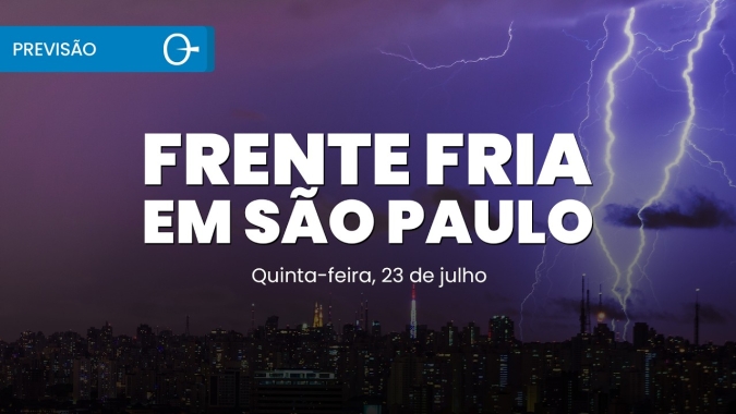 Frente fria espalha chuva em São Paulo e muda o tempo no Centro-Sul | Previsão do tempo 23/07/2026
